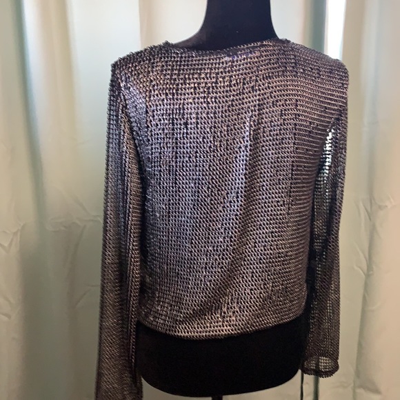 -ZARA METALLIC MESH TOP - - Picture 6 of 8